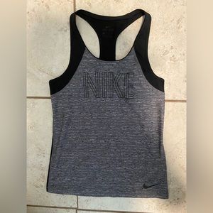 DRI-FIT NIKE | Black and Grey Athletic Tank Top Size XS